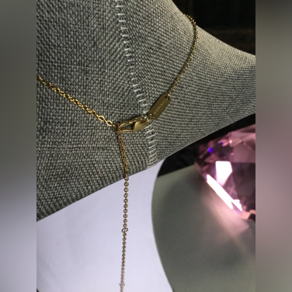 NOMINAL LETTER  HEART CHARM 18K GOLD NECKLACE NWOT NO BOX NO DUST BAG - Picture 12 of 15